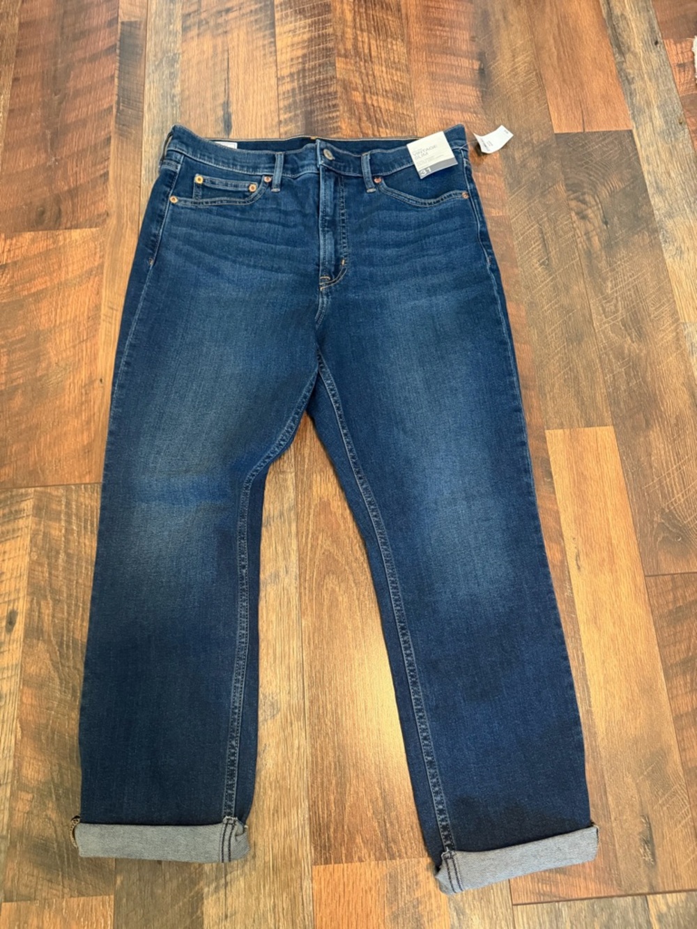 NWT High Rise Vintage Slim Jeans Size 31 Short Dark Wash Stretch Denim